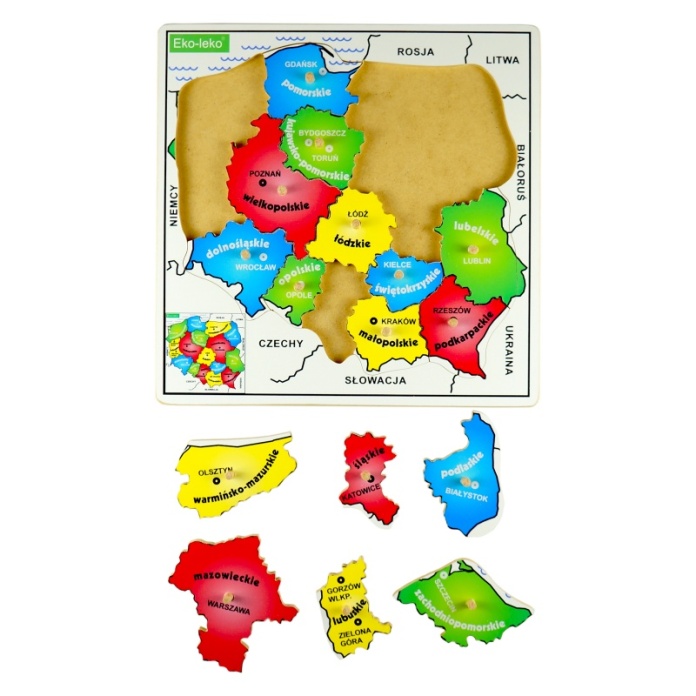Układanka terapeutyczna mapa Polski dla osób z Alzheimerem